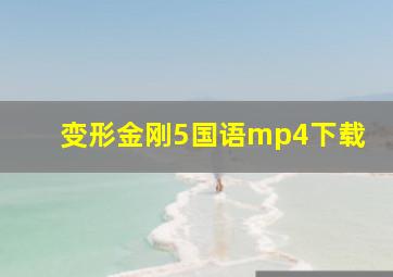 变形金刚5国语mp4下载