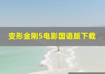 变形金刚5电影国语版下载