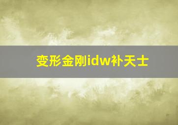 变形金刚idw补天士