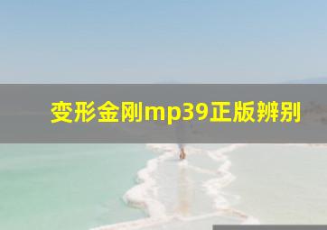 变形金刚mp39正版辨别