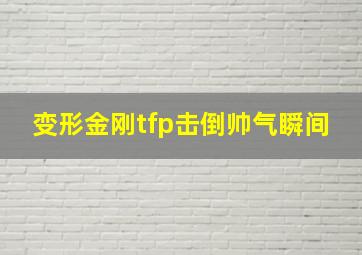 变形金刚tfp击倒帅气瞬间