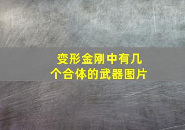 变形金刚中有几个合体的武器图片