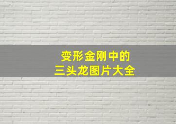 变形金刚中的三头龙图片大全