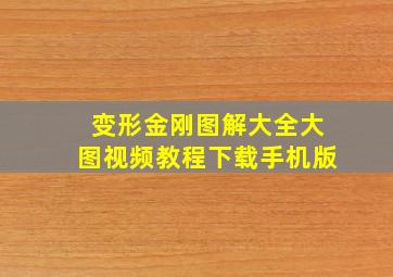 变形金刚图解大全大图视频教程下载手机版