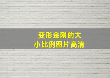 变形金刚的大小比例图片高清