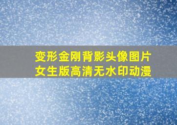 变形金刚背影头像图片女生版高清无水印动漫