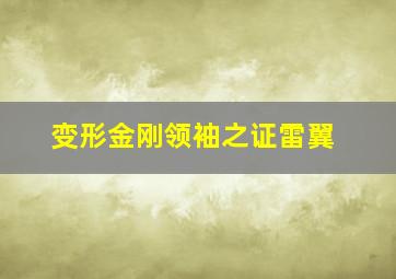 变形金刚领袖之证雷翼