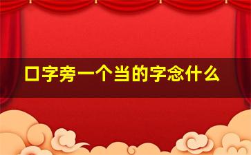 口字旁一个当的字念什么