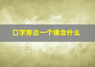 口字旁边一个缘念什么