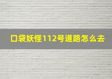 口袋妖怪112号道路怎么去