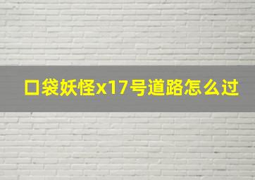 口袋妖怪x17号道路怎么过