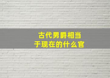 古代男爵相当于现在的什么官