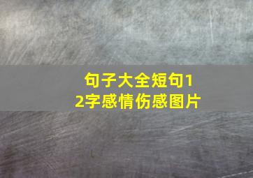 句子大全短句12字感情伤感图片