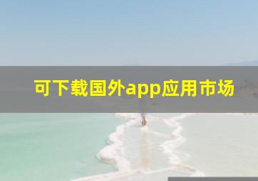 可下载国外app应用市场