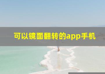 可以镜面翻转的app手机