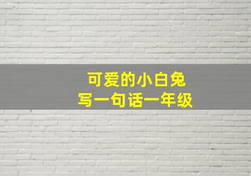 可爱的小白兔写一句话一年级