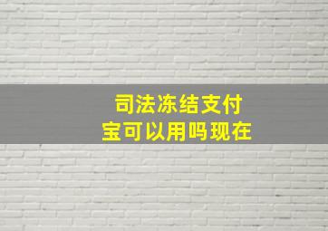 司法冻结支付宝可以用吗现在