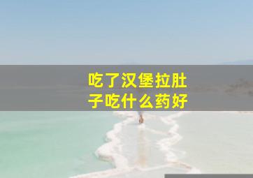 吃了汉堡拉肚子吃什么药好