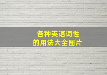 各种英语词性的用法大全图片