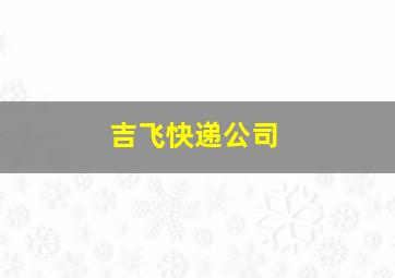 吉飞快递公司