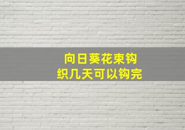 向日葵花束钩织几天可以钩完