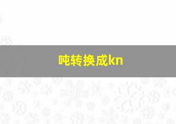 吨转换成kn