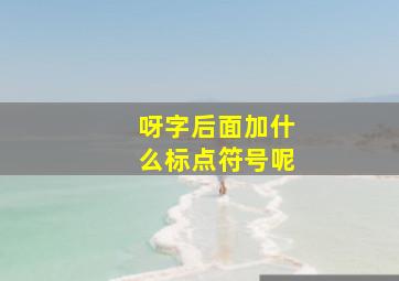 呀字后面加什么标点符号呢