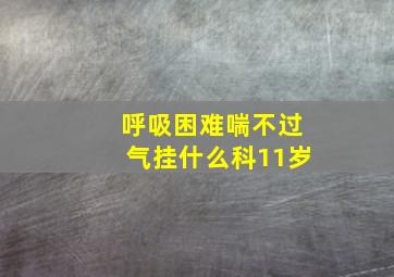 呼吸困难喘不过气挂什么科11岁