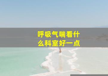 呼吸气喘看什么科室好一点