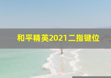 和平精英2021二指键位