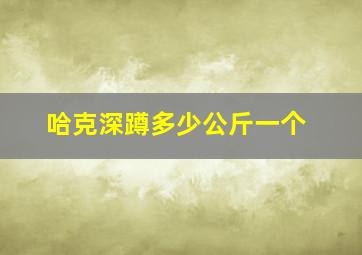 哈克深蹲多少公斤一个