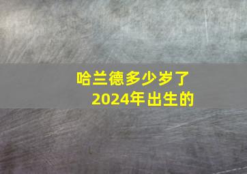 哈兰德多少岁了2024年出生的