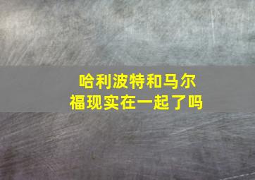 哈利波特和马尔福现实在一起了吗