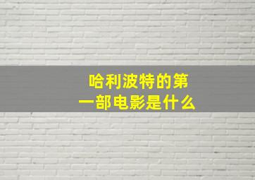 哈利波特的第一部电影是什么