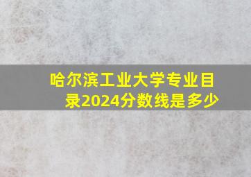 哈尔滨工业大学专业目录2024分数线是多少