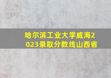 哈尔滨工业大学威海2023录取分数线山西省