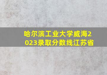 哈尔滨工业大学威海2023录取分数线江苏省