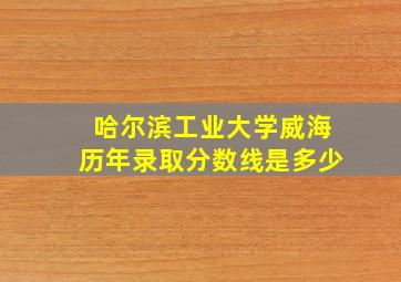 哈尔滨工业大学威海历年录取分数线是多少