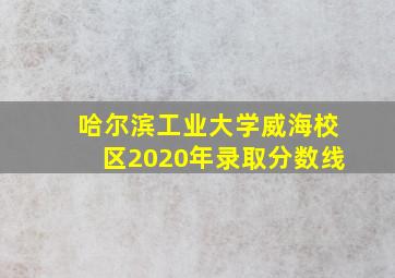 哈尔滨工业大学威海校区2020年录取分数线