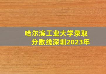 哈尔滨工业大学录取分数线深圳2023年