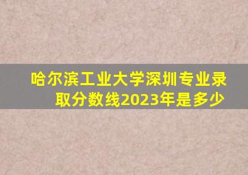 哈尔滨工业大学深圳专业录取分数线2023年是多少