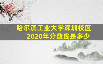 哈尔滨工业大学深圳校区2020年分数线是多少