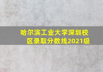 哈尔滨工业大学深圳校区录取分数线2021级