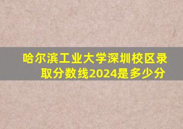 哈尔滨工业大学深圳校区录取分数线2024是多少分