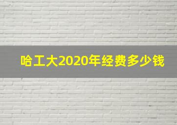 哈工大2020年经费多少钱