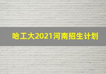 哈工大2021河南招生计划