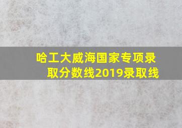 哈工大威海国家专项录取分数线2019录取线