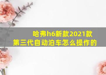 哈弗h6新款2021款第三代自动泊车怎么操作的