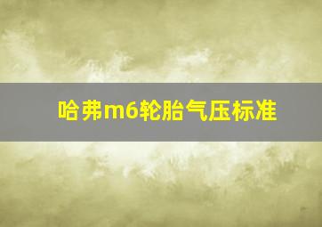 哈弗m6轮胎气压标准