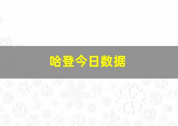 哈登今日数据